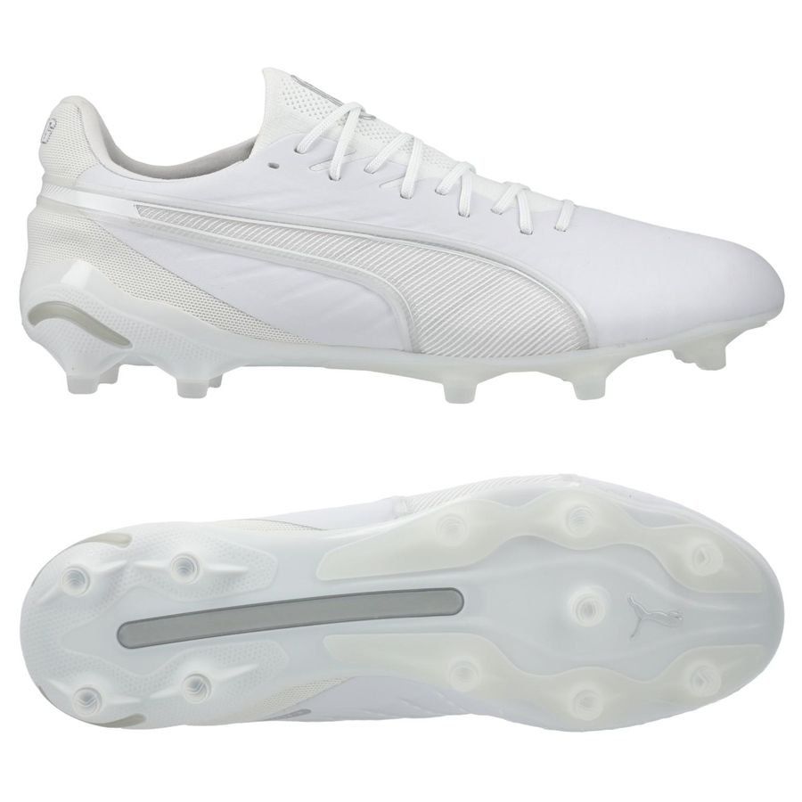 PUMA King Ultimate FG/AG White Pack - Blanc/Argenté