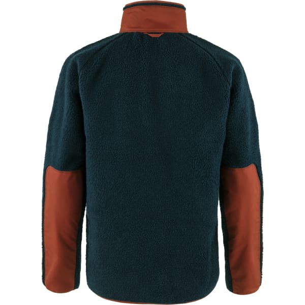 Veste polaire randonnée FJALLRAVEN VARDAG PILE JACKET M NAVY-AUTUMN LEAF