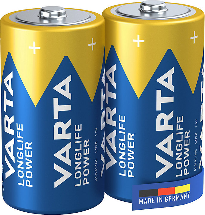 Pile alcaline C (LR14) Varta Long-life Power D, lot de 2