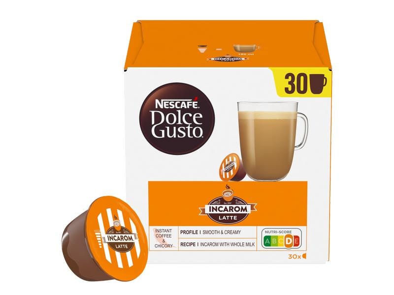 Nescafé Kaffeekapseln Dolce Gusto Incarom Latte 30 Stück Kaffeeportionen für das Dolce Gusto System