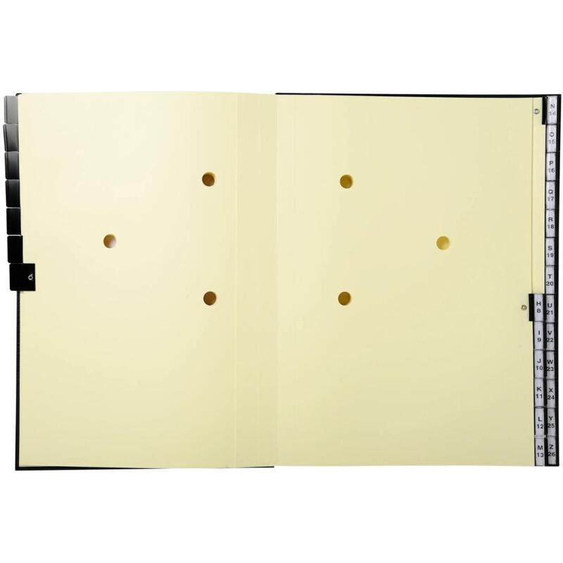 Trieur à onglets cavaliers 26 compartiments Alphanumériques - A4 - Noir