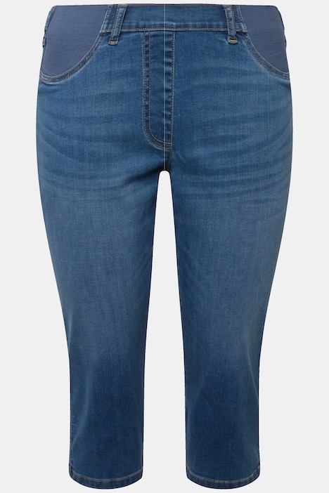 Capri-Jeans Sienna, schmales Bein, Elastikbund, Stretch