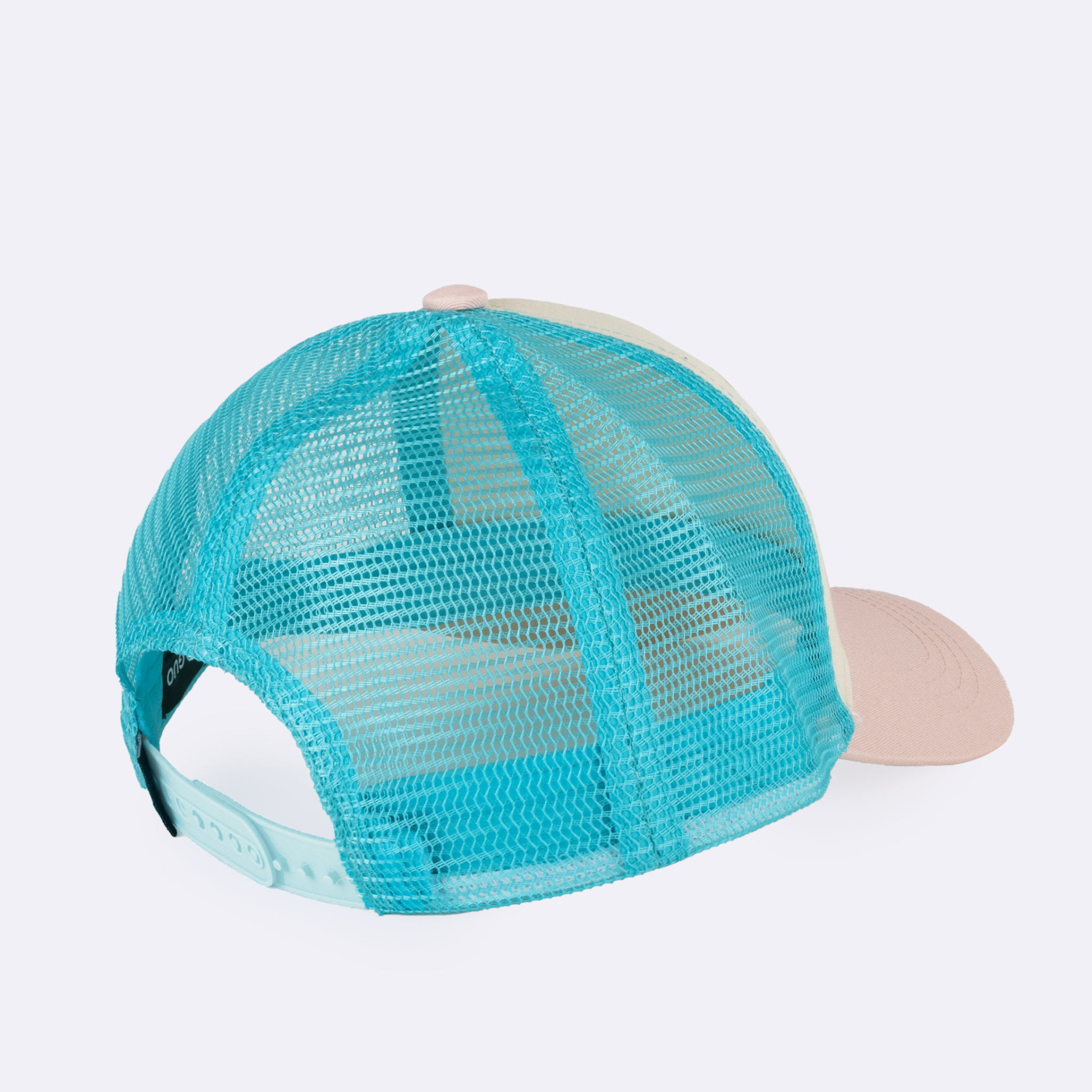 Casquette vert menthe & rose coton et polyester - modèle trucker cap