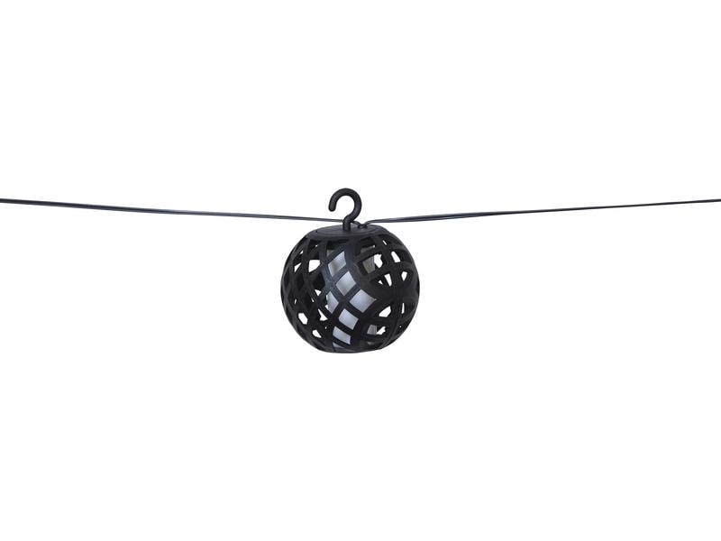 Star Trading Lichterkette Solar Flame 210 cm, Schwarz Solar Lichterkette