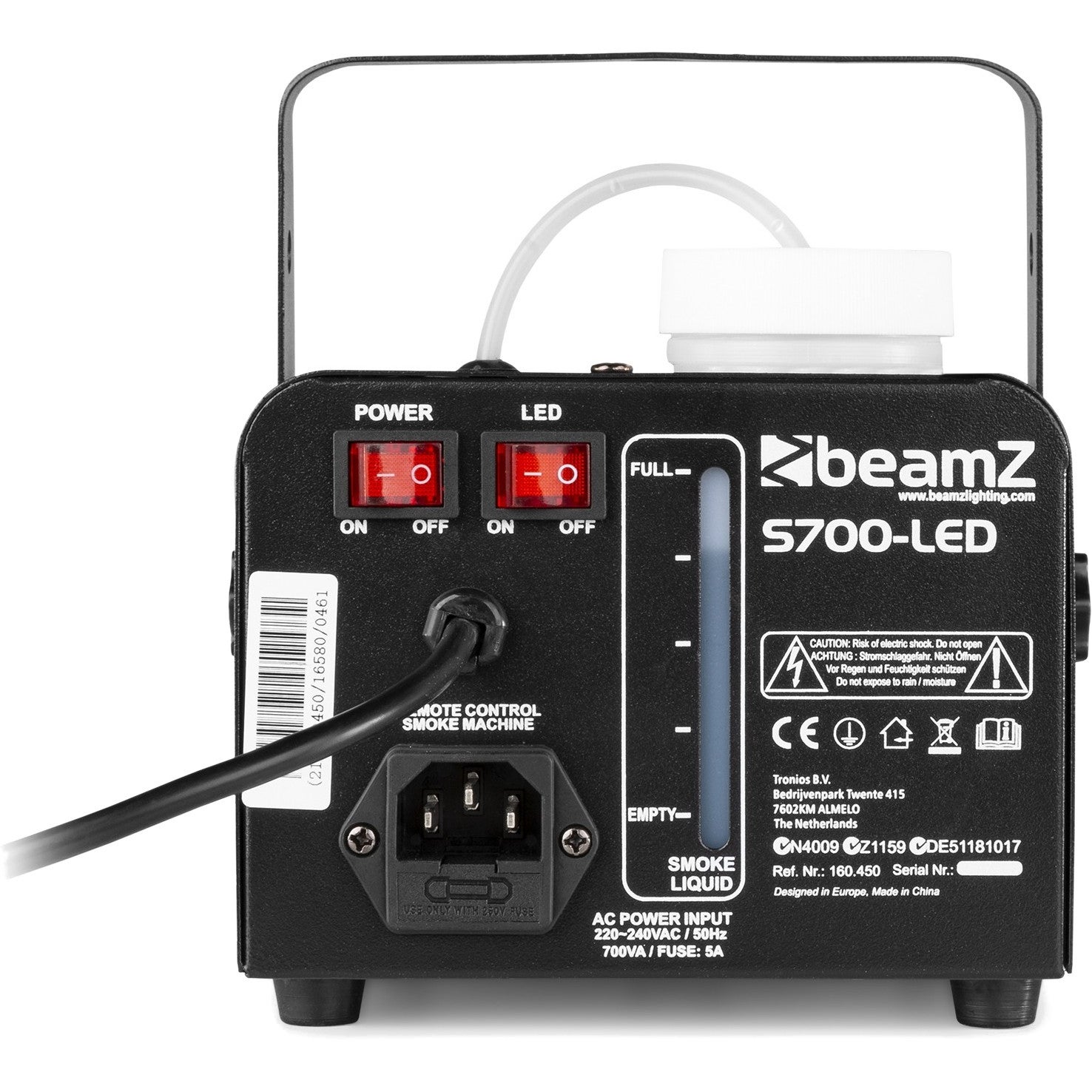 BeamZ S700LED rookmachine met ijsvormig effect
