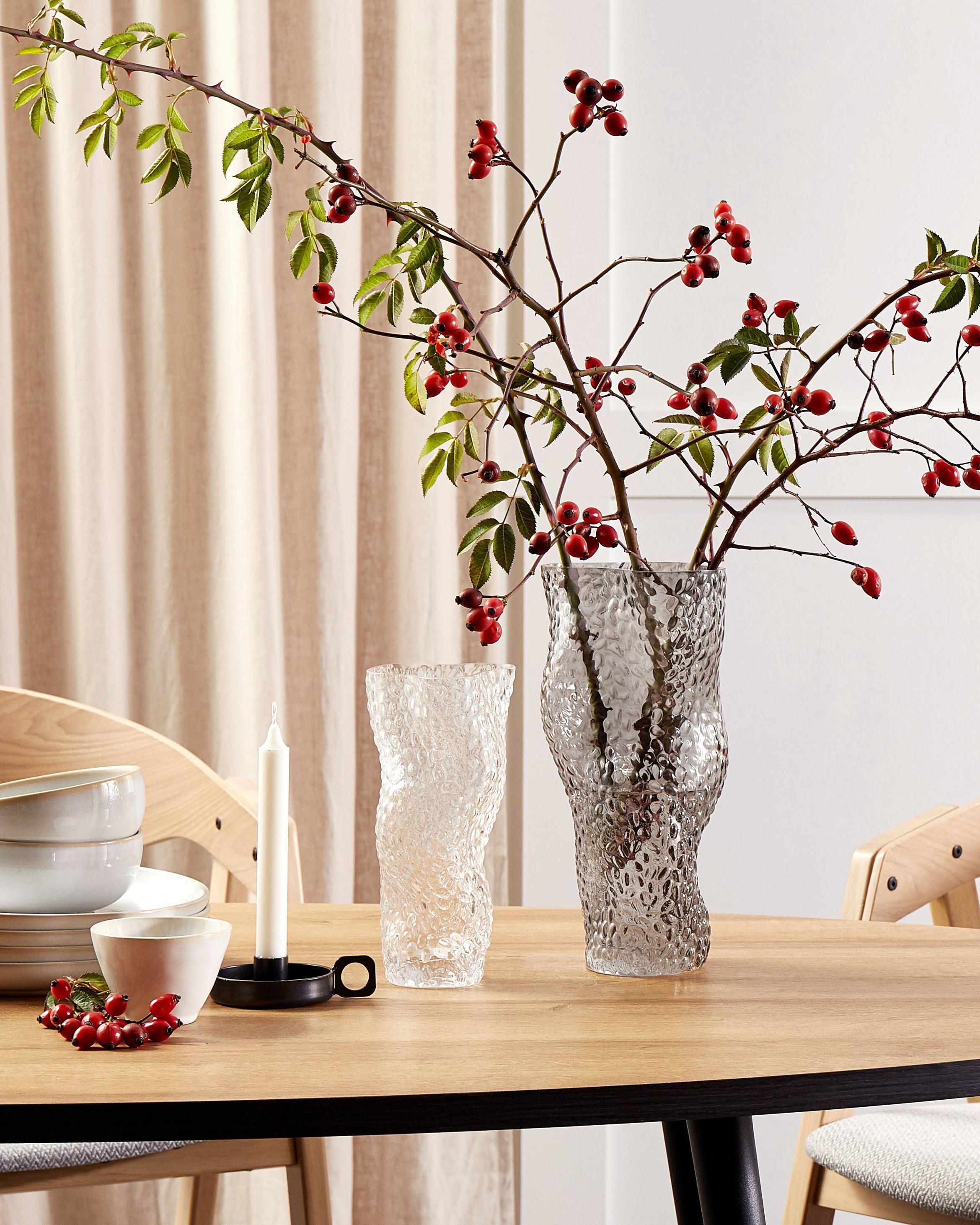 Bloemenvaas DYTIKO Glas 31 cm Grijs