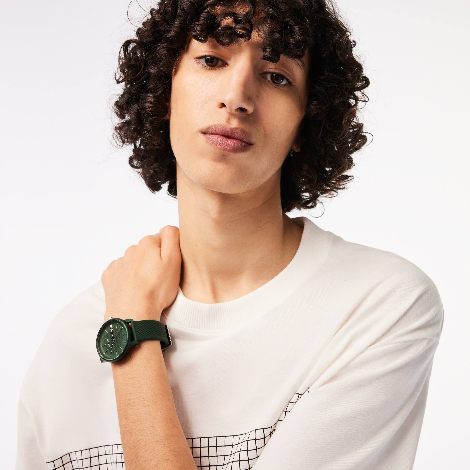 Montre 3 aiguilles Lacoste.12.12 silicone kaki Montres - Blanc - Lacoste - Homme
