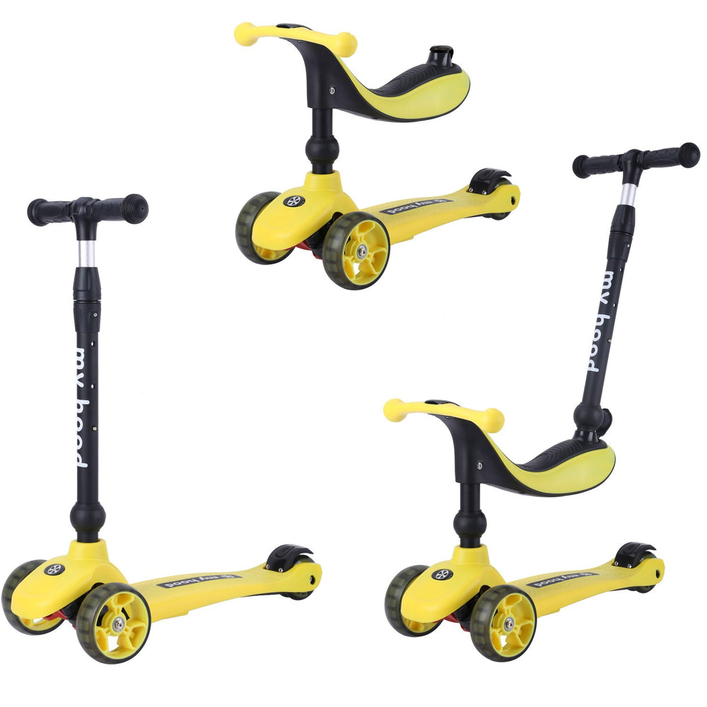 Køb My Hood Yellow Kick'N'Ride Løbehjul