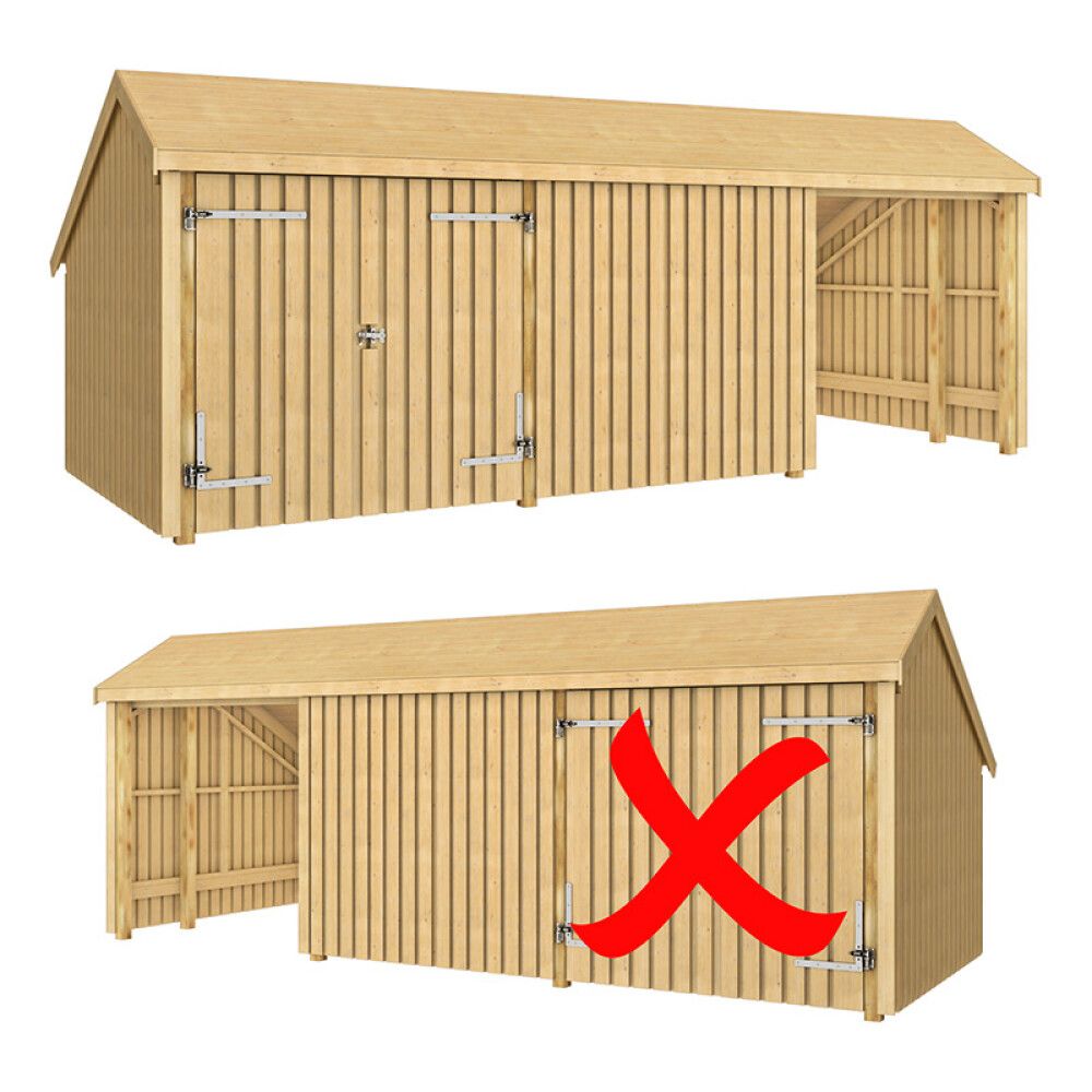 REDSKAPSBOD PLUS MULTI LUKKET 627X248X250CM 15,5M²