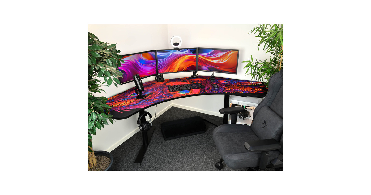 ArozziArena Angelo - Crawling Chaos gaming desk  (Roze)