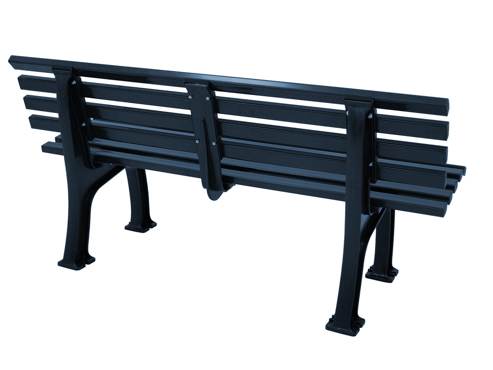 gartenmoebel-einkauf Bank SYLT 3-sitzer, Kunststoff blau