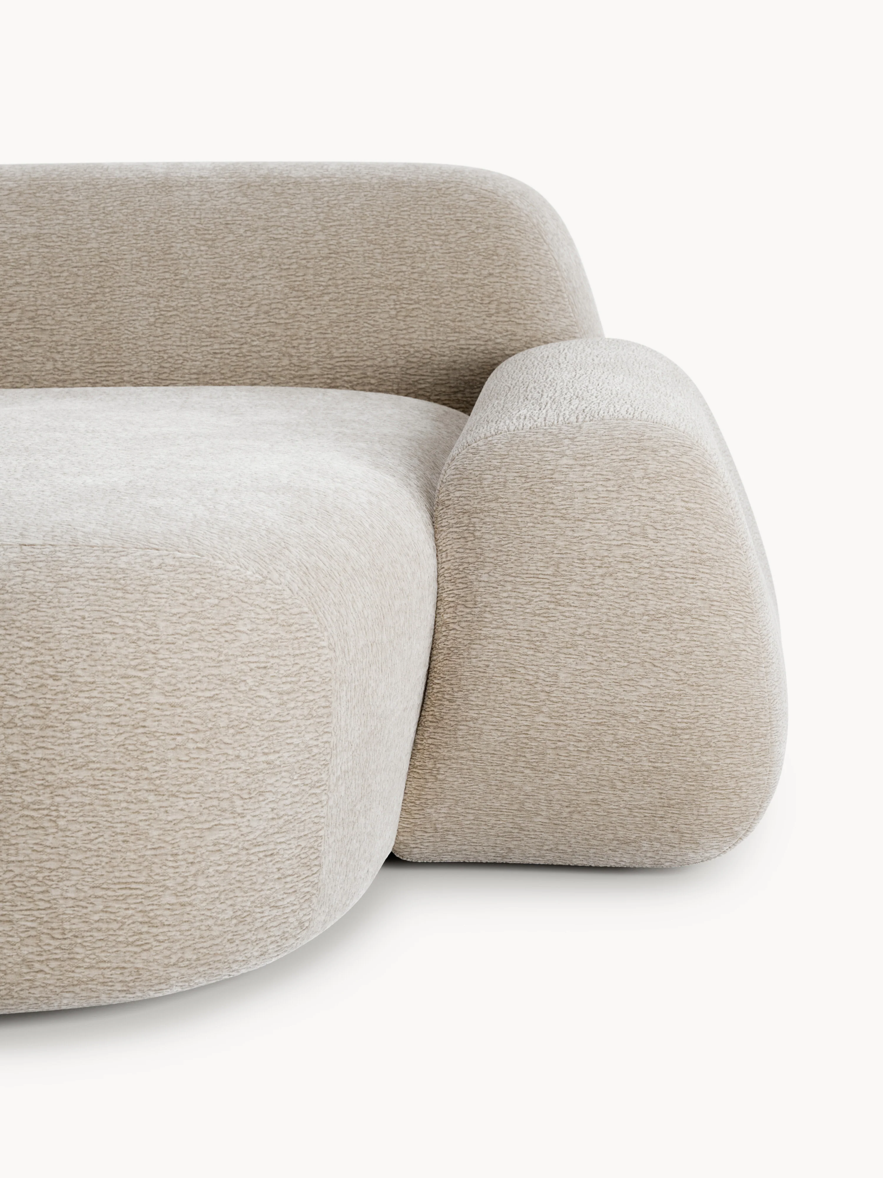 Modulaire teddy-hoekbank Wolke (4-zits)