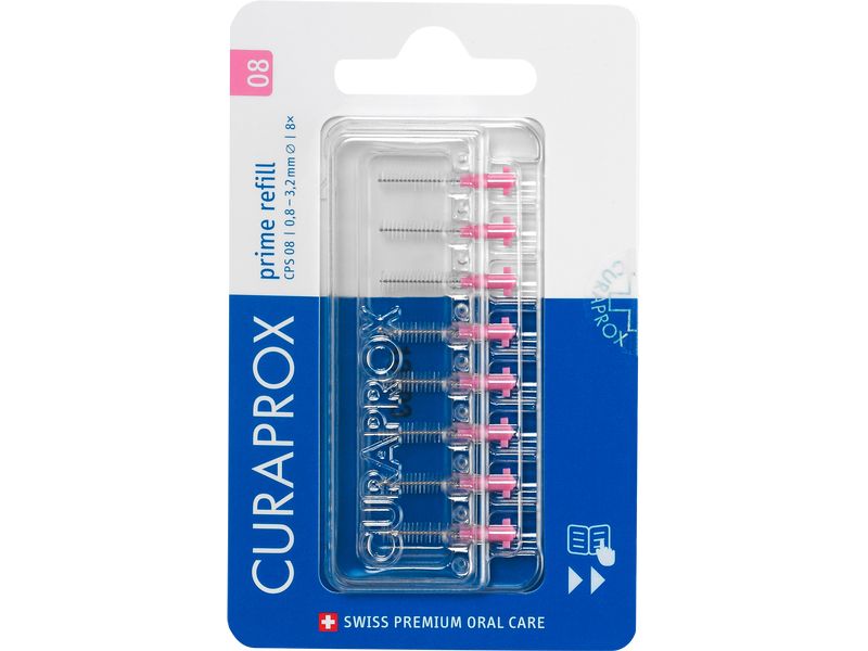 CURAPROX Interdentalbürsten Interdental CPS prime rosa 8 St Nachhaltiger Nachschub von ultrafeinen Interdentalbürsten für die Prophylaxe