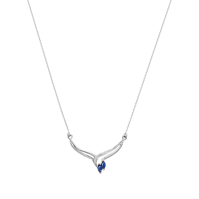 Collier Femme - saphir - Or 18 Carats - Longueur : 42 cm