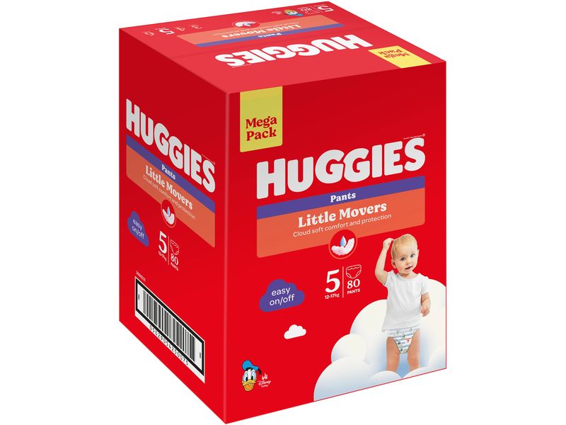 Huggies Windeln Little Movers Grösse 5 Windeln mit Nässeindikator und Rückentasche zum Schutz vor dem Auslaufen