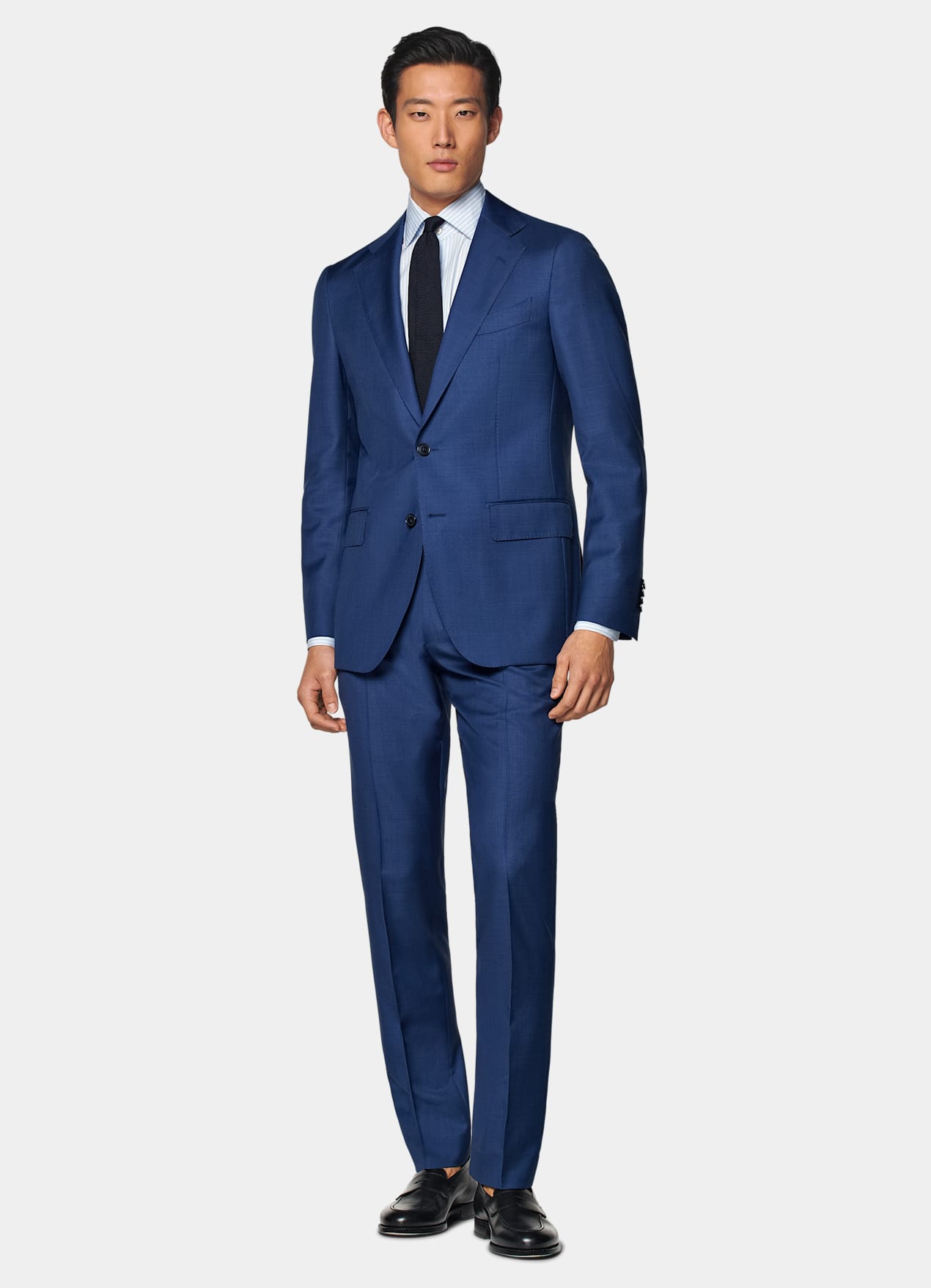 Veste de costume Havana coupe Tailored bleu moyen