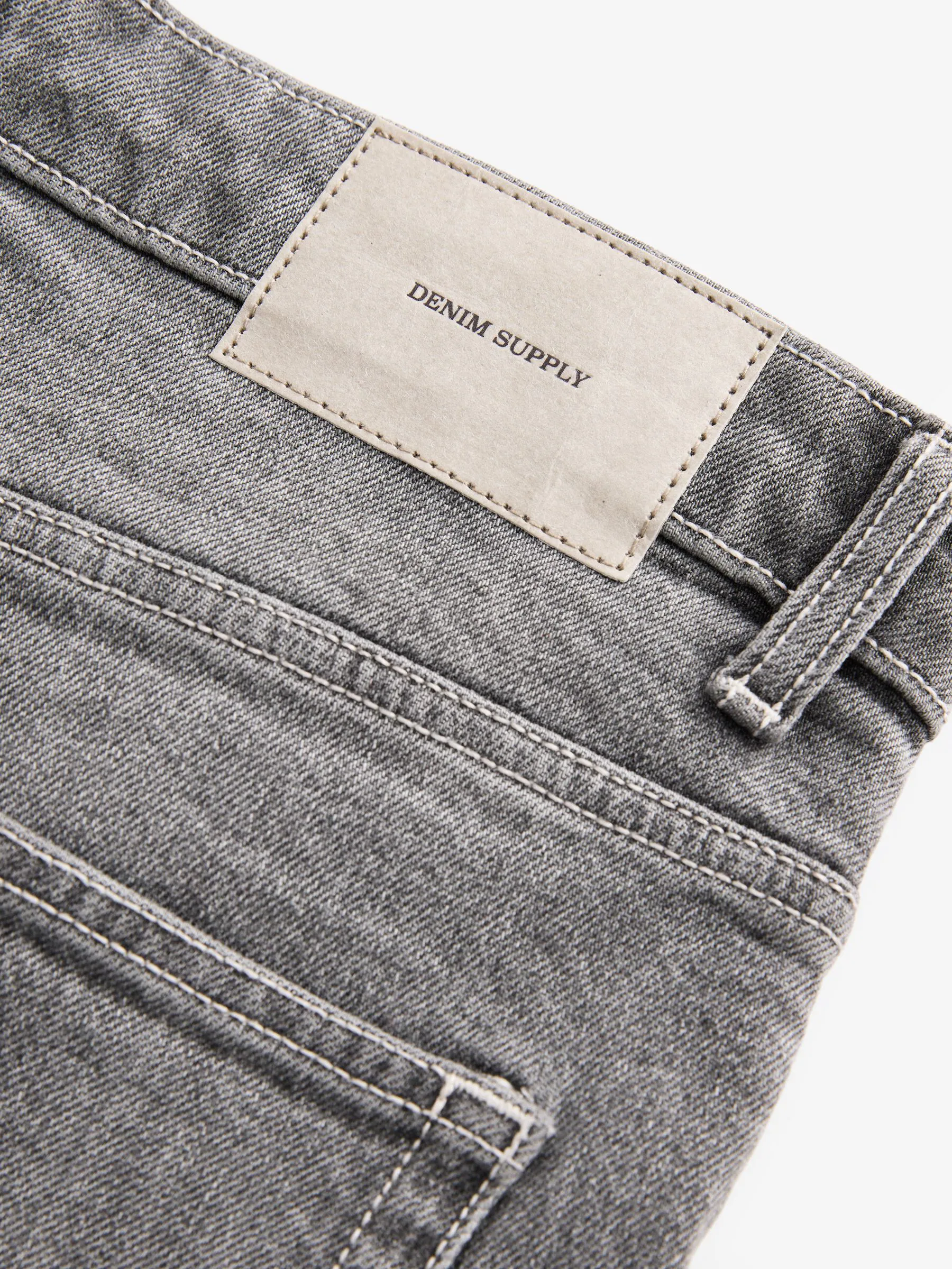 Grijs - Straight fit - Vintage wash denim jeans