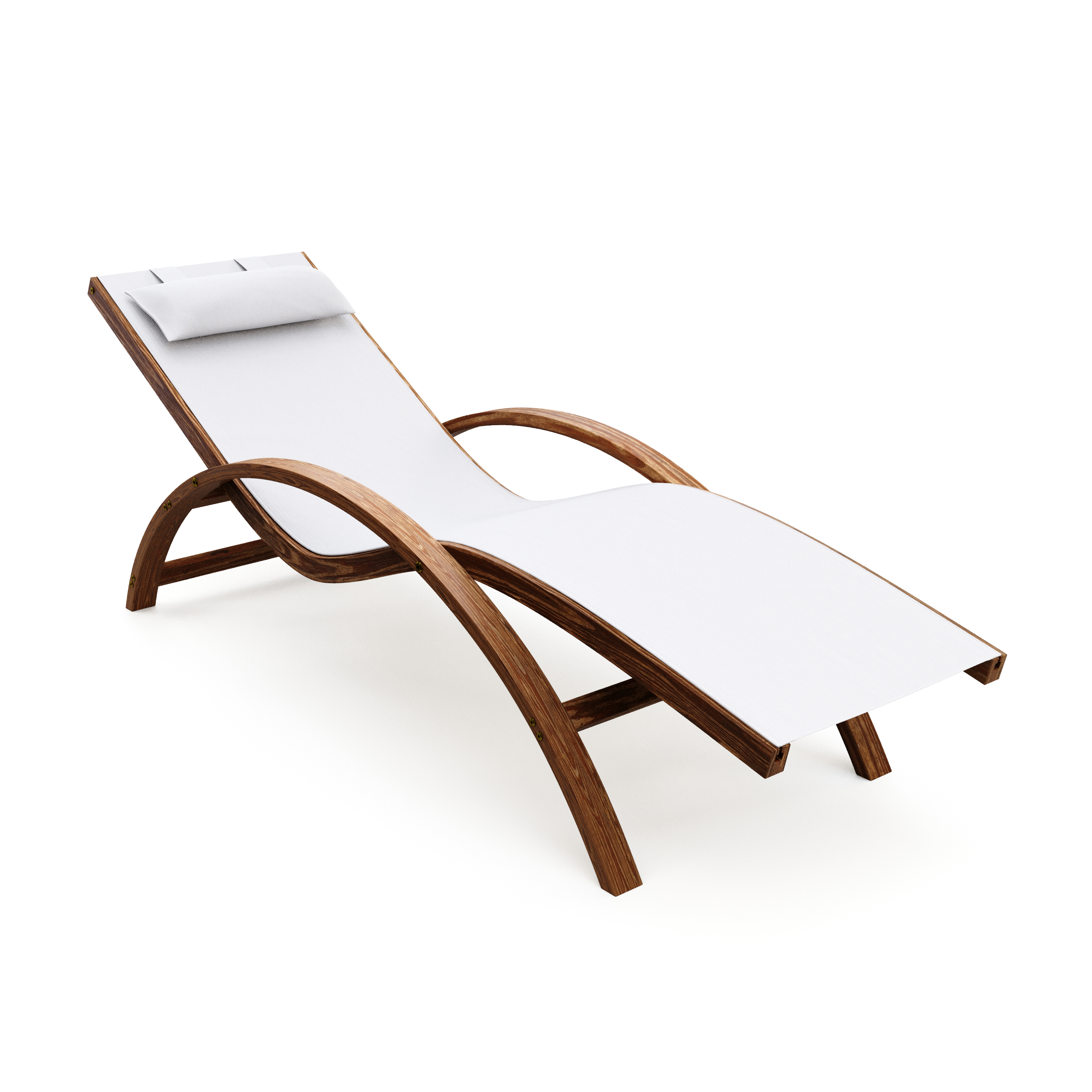 Sonnenliege Holz SOLE weiss