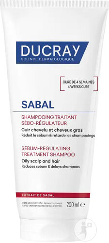 Ducray Sabal Shampoing Traitant Sébo-Régulateur Cuir Chevelu Et Cheveux Gras 200ml