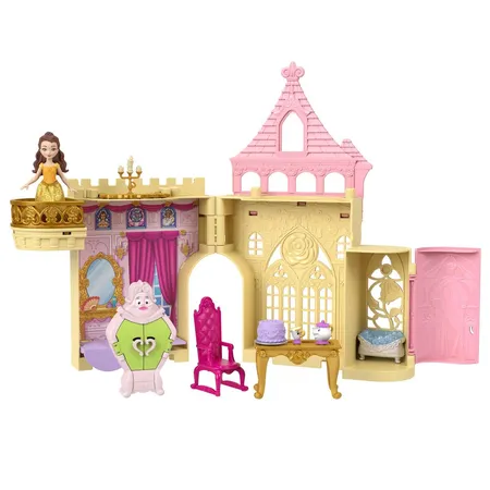 Mattel Disney Princess-Spielzeug, Belles Stapelschloss SIOC