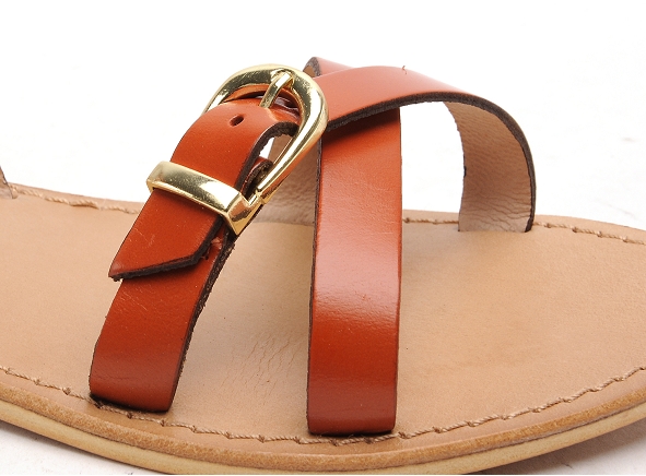 Les tropeziennes nu pieds plats femme hepana f orange