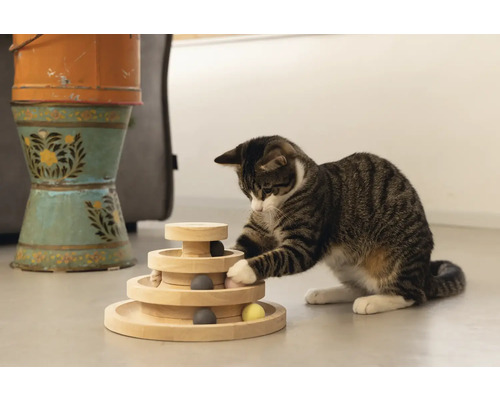 Krabmeubel ontworpen door Lotte, kattenspeeltoren Mia, 26 x 14,5 cm, sisal, hout
