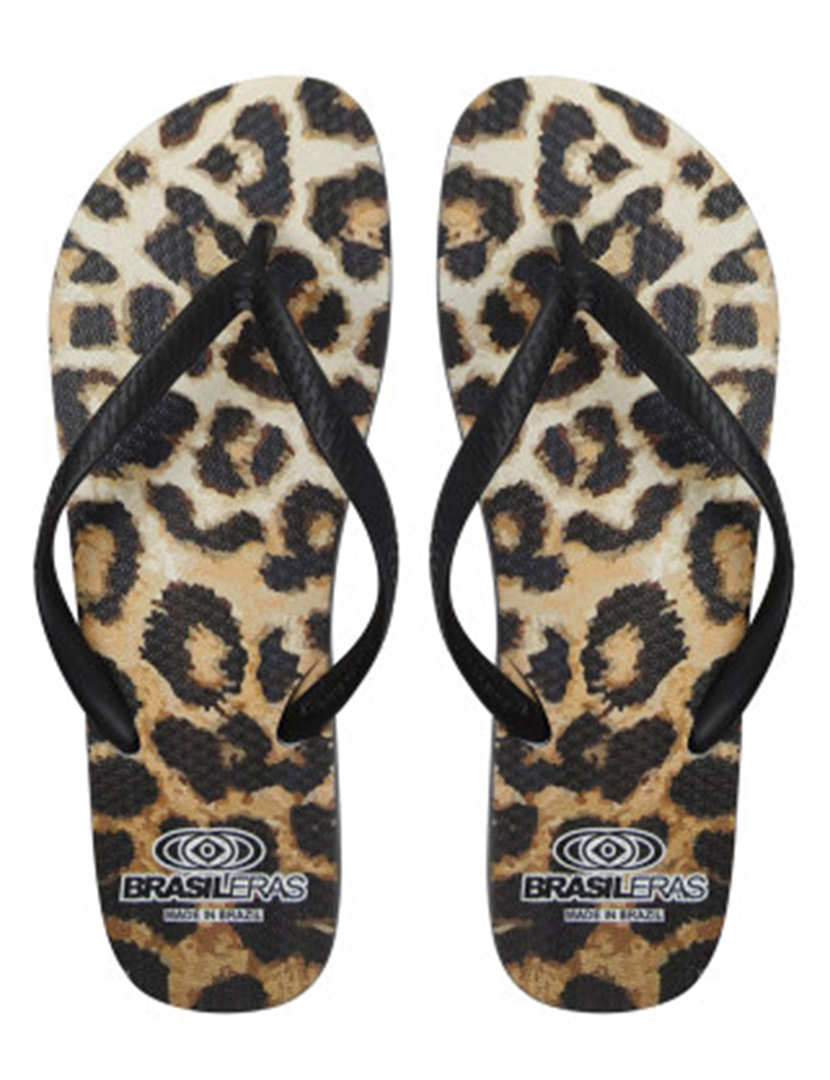 Printed Lux Black Sandals for Women