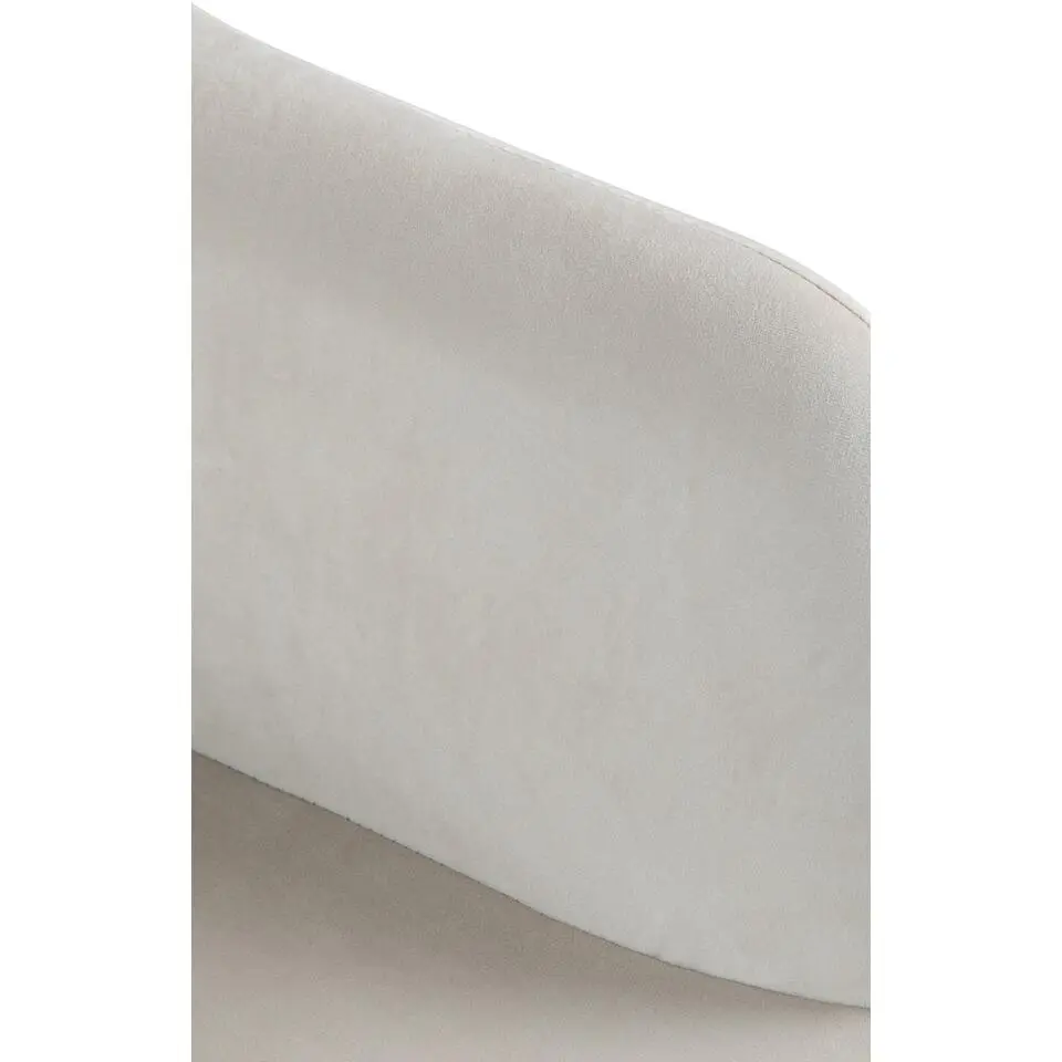 CLP Barkruk Natoma zwart Frame - Fluweel - creme
