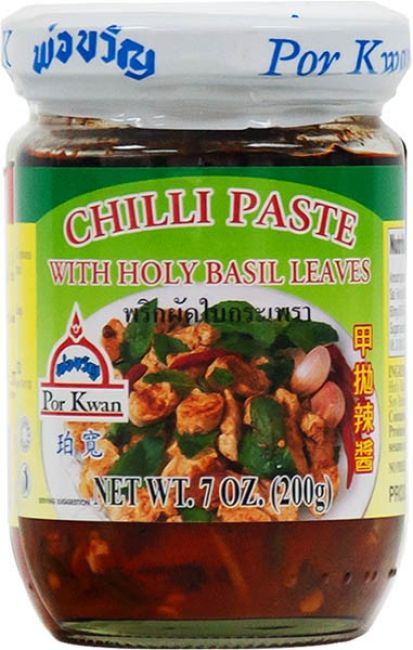 Por Kwan Chili Pasta met Heilige Basilicumblaadjes 200g