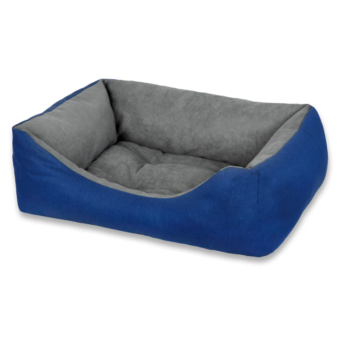 Cama para cães e gatos Home Mercury nas cores azul e cinza.