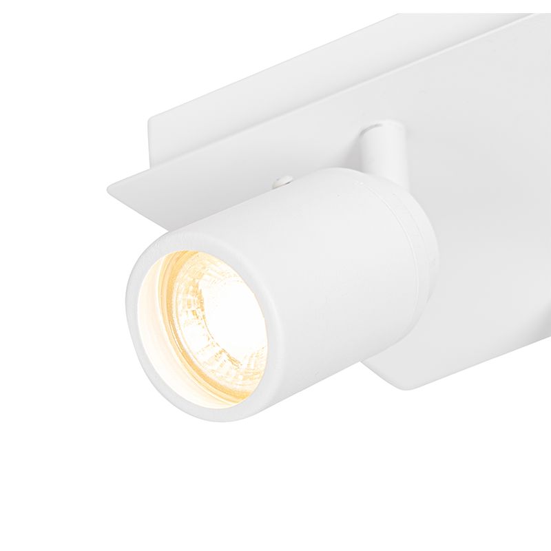 Smart badkamer spot wit vierkant 2-lichts IP44 incl. 2 Wifi GU10 50mm - Ducha