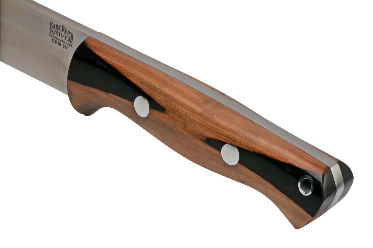 Bark River Bravo 1.5 Rampless CPM 3V Field Knife, Black Texas Fencepost