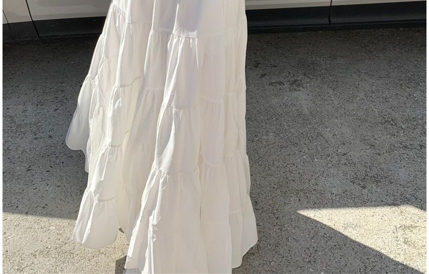 MIKIGA - Maxi-rok met elastische taille en lagen