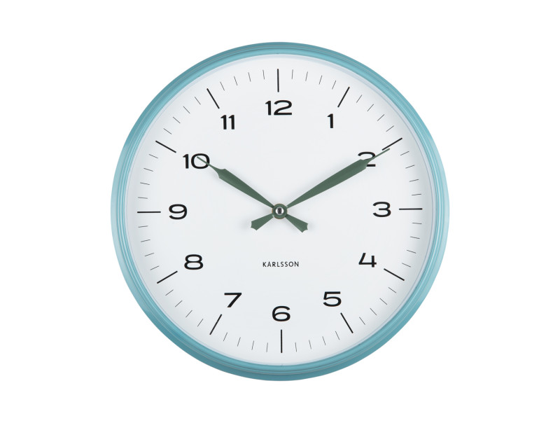 Wall Clock Modern Factory KA6056BK Black & bright red
