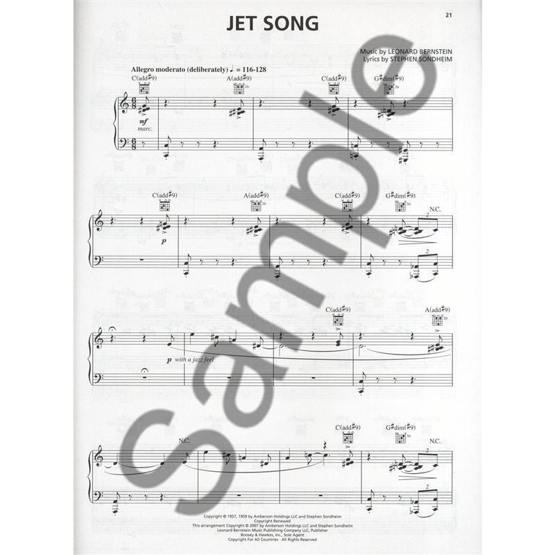 MusicSales - Leonard Bernstein - West Side Story (PVG) songbook