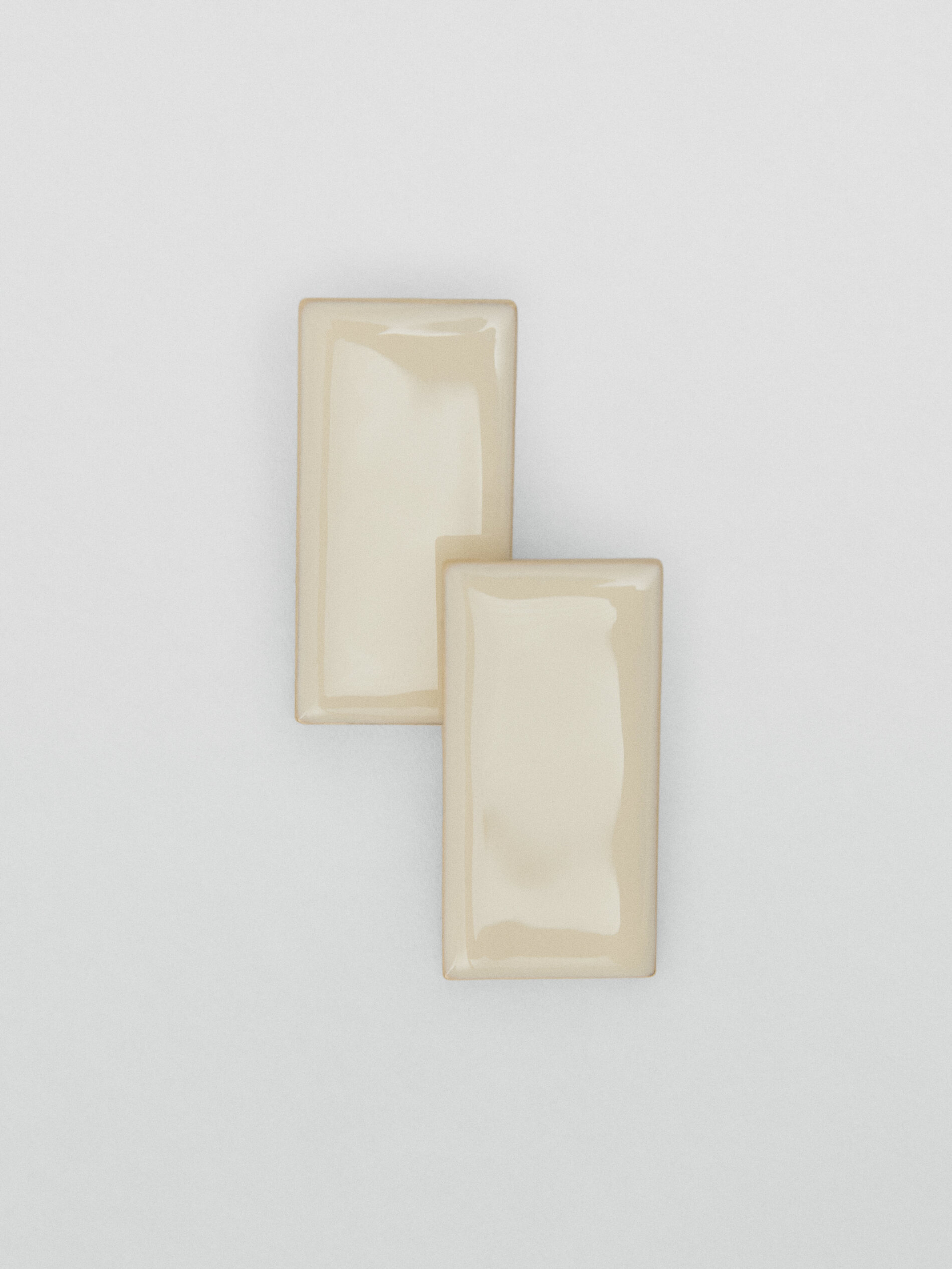 Pendientes pieza esmaltada Edição Limitada - BLANCO