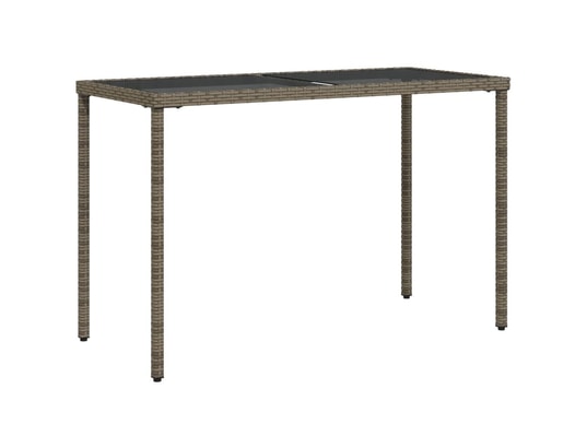 VIDAXL - Table de jardin dessus en verre gris 115x54x74cm résine tres...