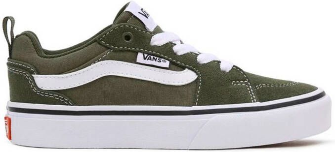 Vans Groene leren sneaker met flexibele zool Multicolor