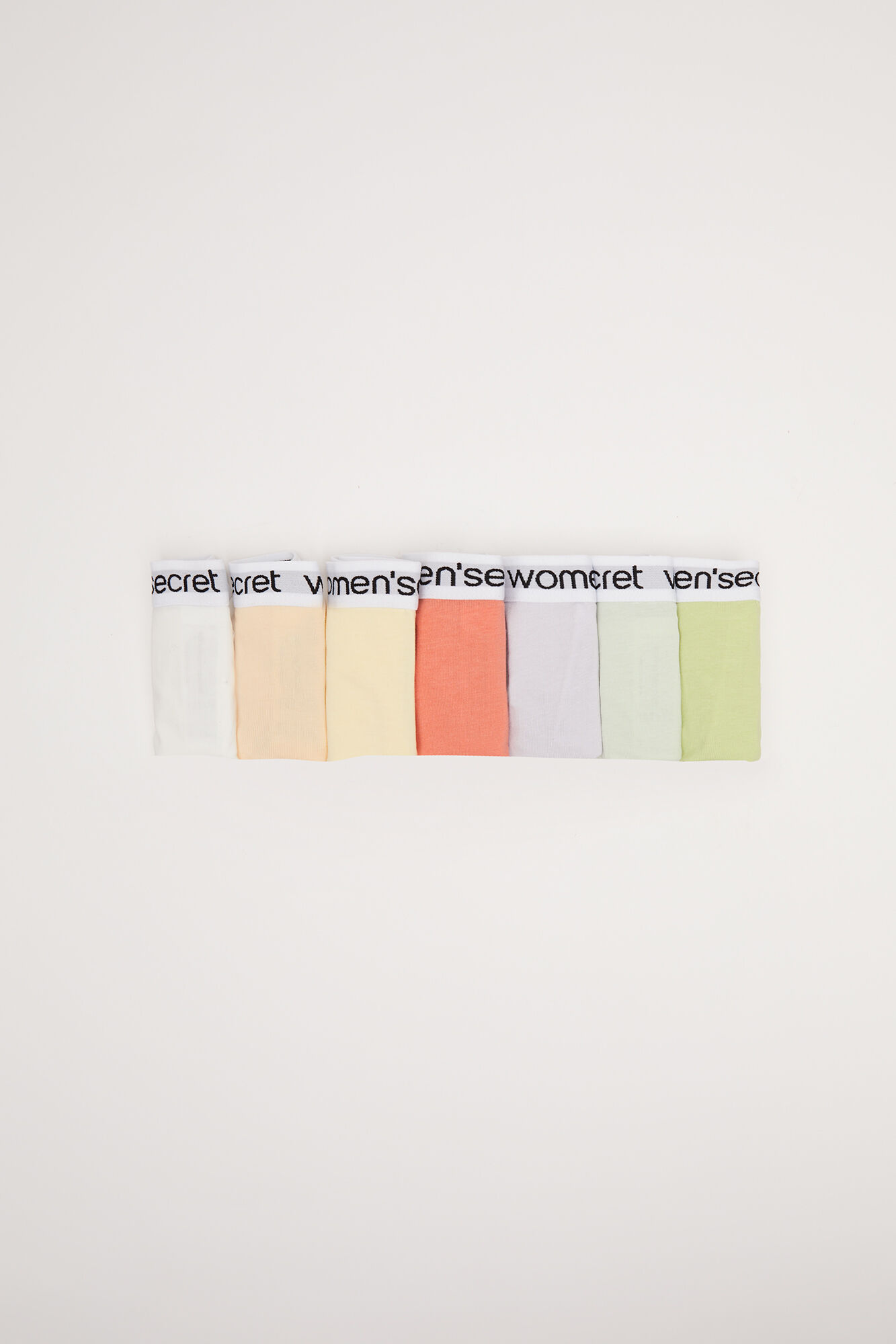 Pacote com 7 tangas de algodão multicoloridas - estampadas