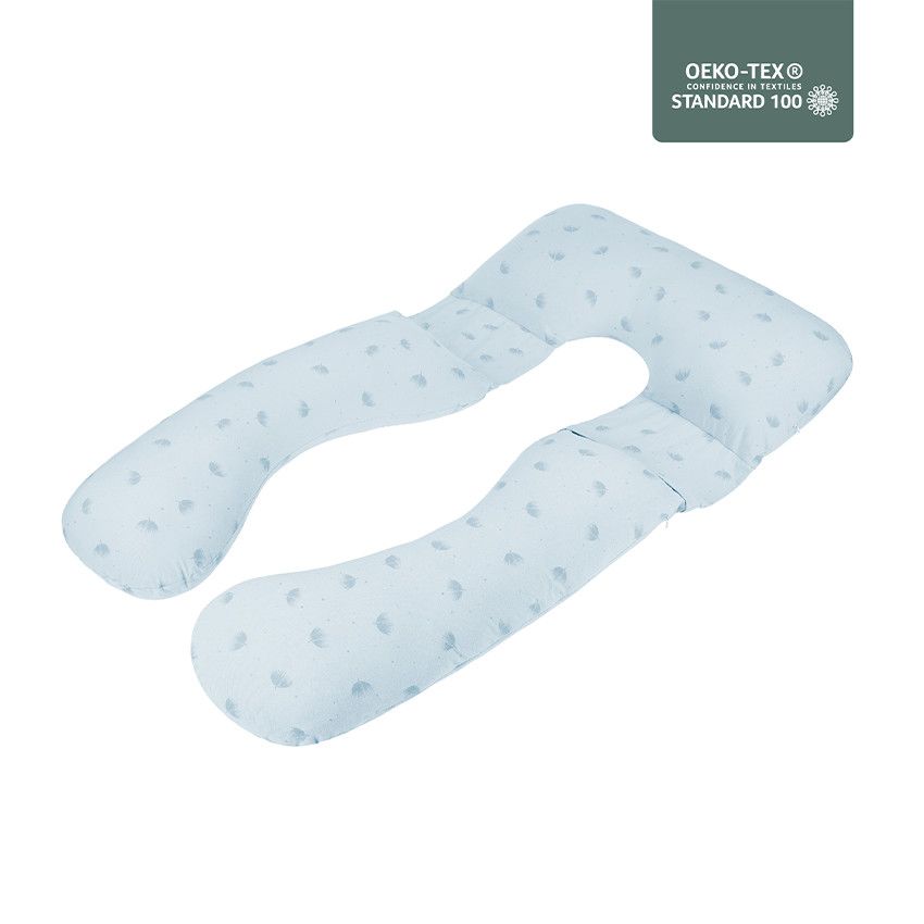 Coussin de maternité B.Love XXL wind bleu - Ecru