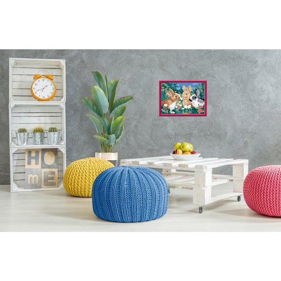 Tableau à peindre - Lapins dans le pré - Ravensburger Numéro d'Art