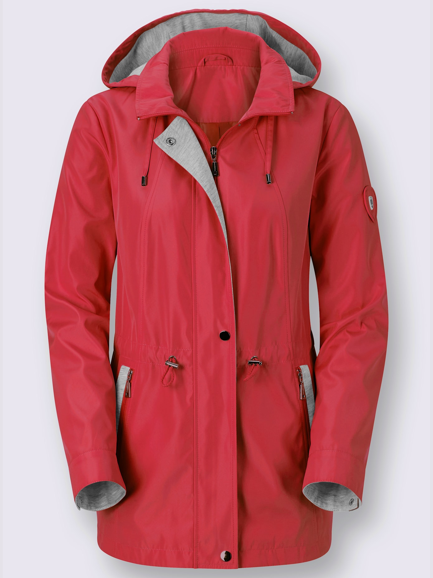 Veste d'extérieur capuche amovible grâce à une glissière