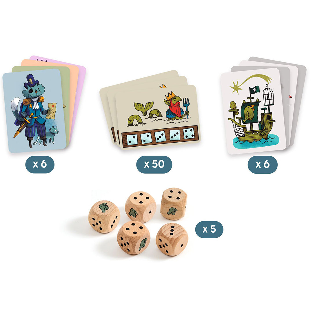 djeco dobbelspel pirate 'n' dice