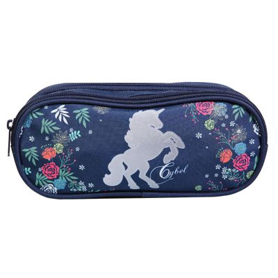 Trousse rectangulaire Cybel - 2 compartiments - bleu - Bagtrotter