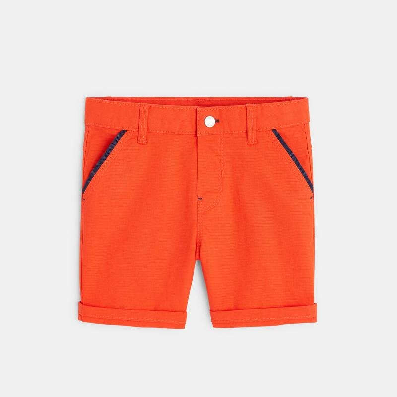 Short en toile rouge bébé garçon Rouge