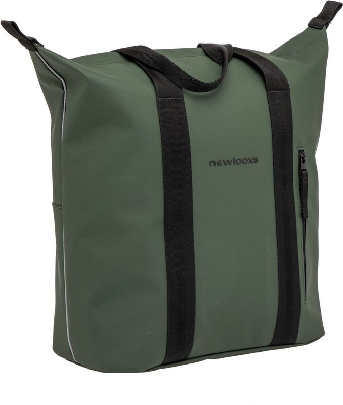 New Looxs - Odense Kota - Fietstas - Groen - 24 Liter - Afneembare Shopper met Rits
