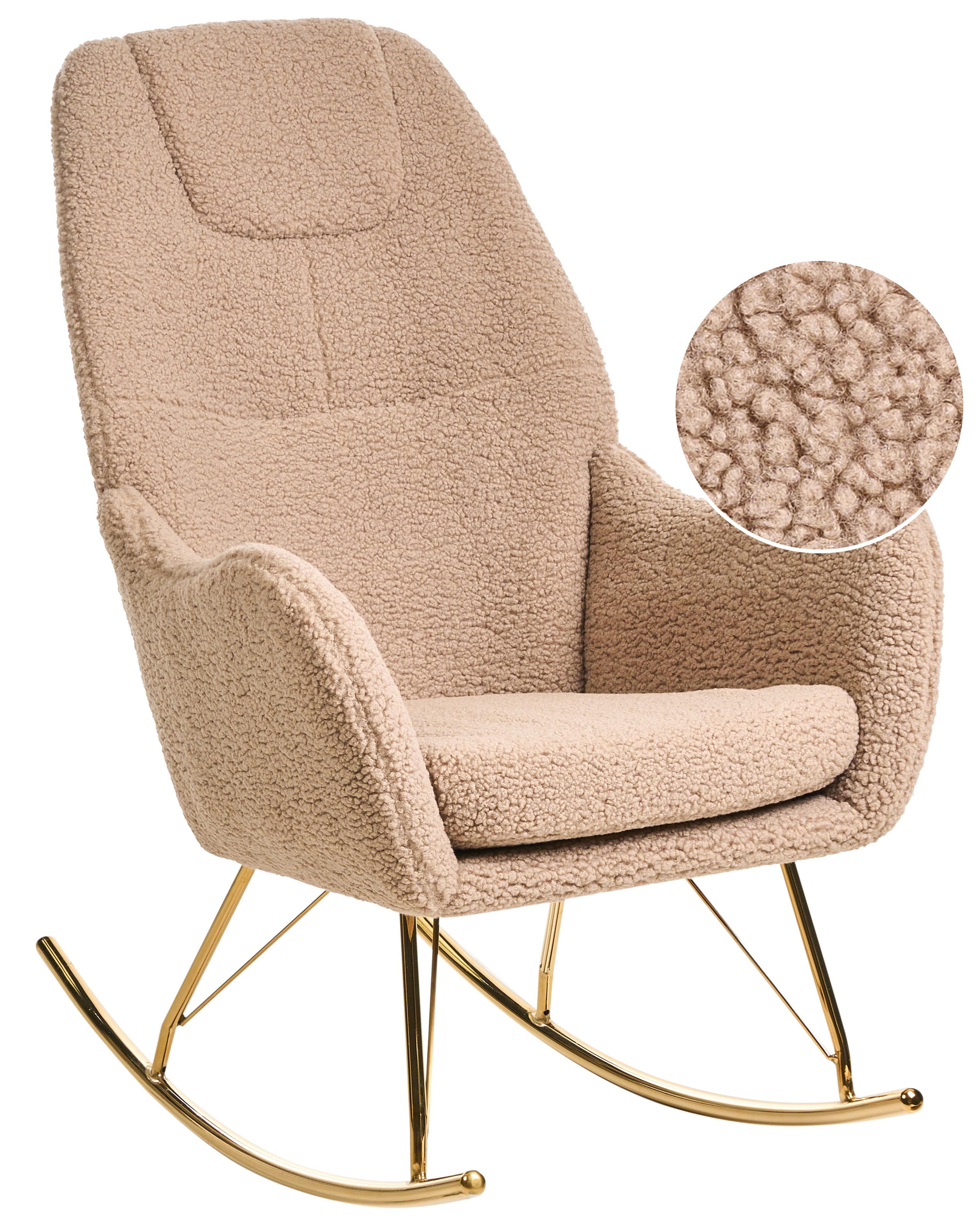 Schommelstoel GULSELE Bouclé Beige