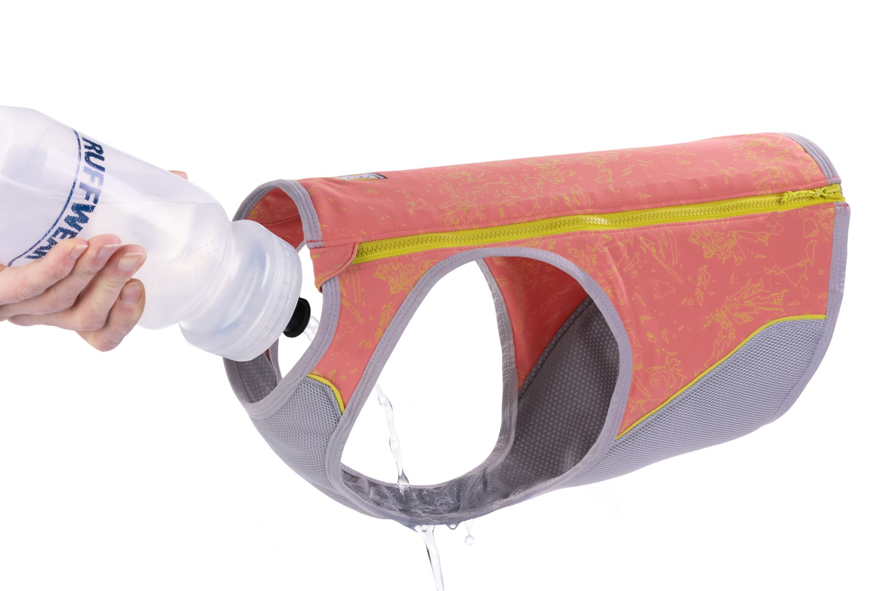 Veste de refroidissement swamp cooler zip™ avec une couverture upf 50+. Couleur: salmon pink (rose), taille: m