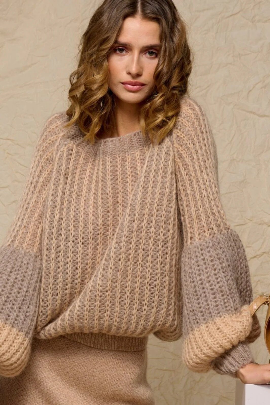 Noella Liana Knit Sweater sand
