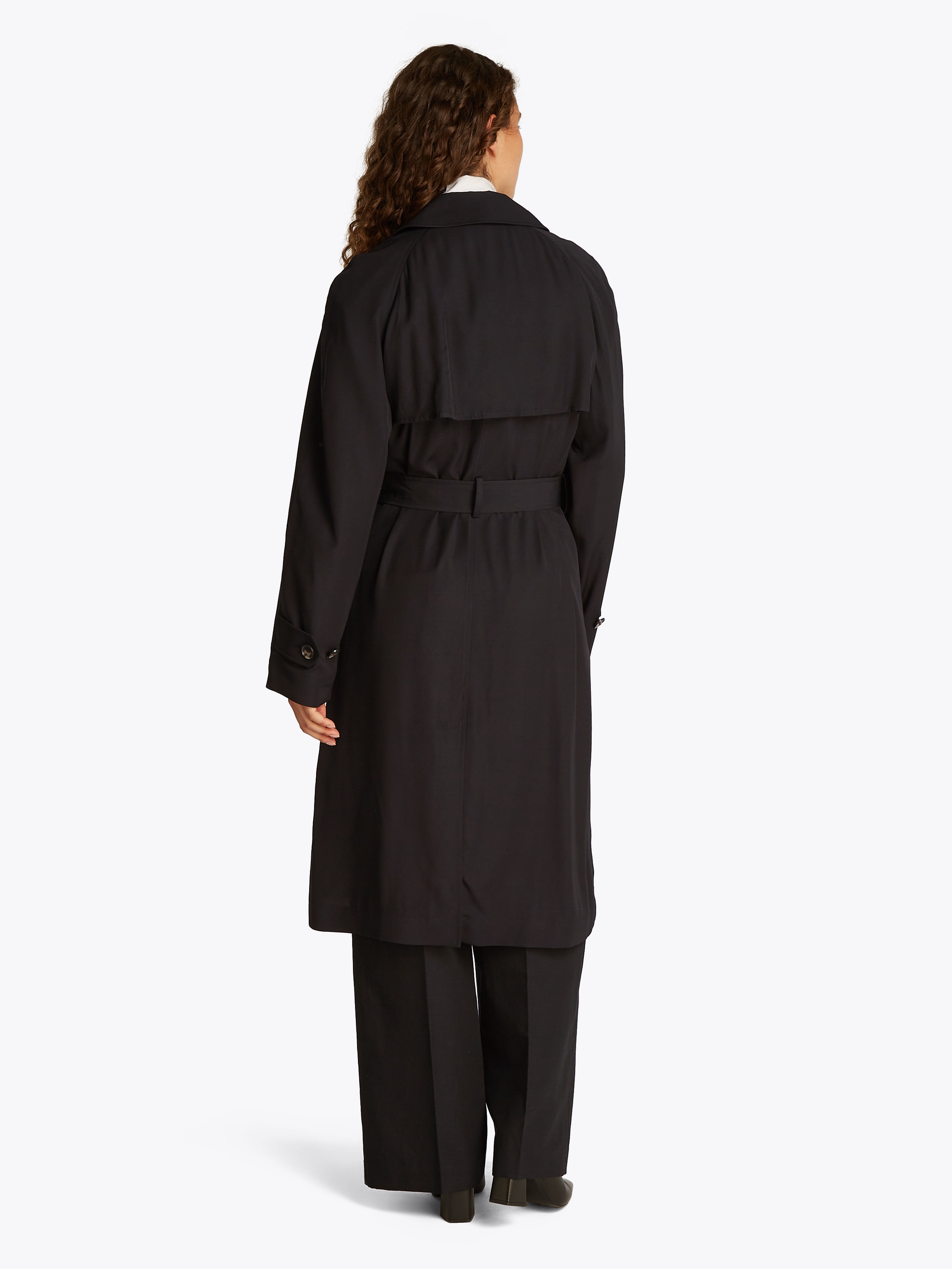 Tommy Hilfiger Trenchcoat »ESSENTIAL FLUID TRENCH«, mit Gürtel, mit Rückenpasse, mit Raglanärmel
